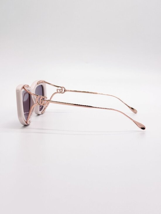 NEW GUCCI SUNGLASSES GG1566S 003 WHITE/GOLD WOMEN GUCCI EYEWEAR main image 10